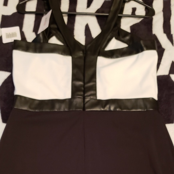 Little Black and White Mini Dress - Picture 4 of 8